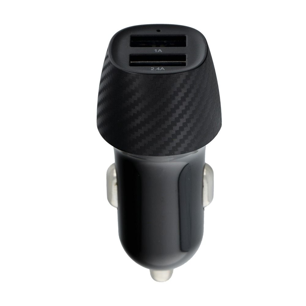 Car charger QWE CARBON 2xUSB QC3.0 3,4A 17W CC281-2A black