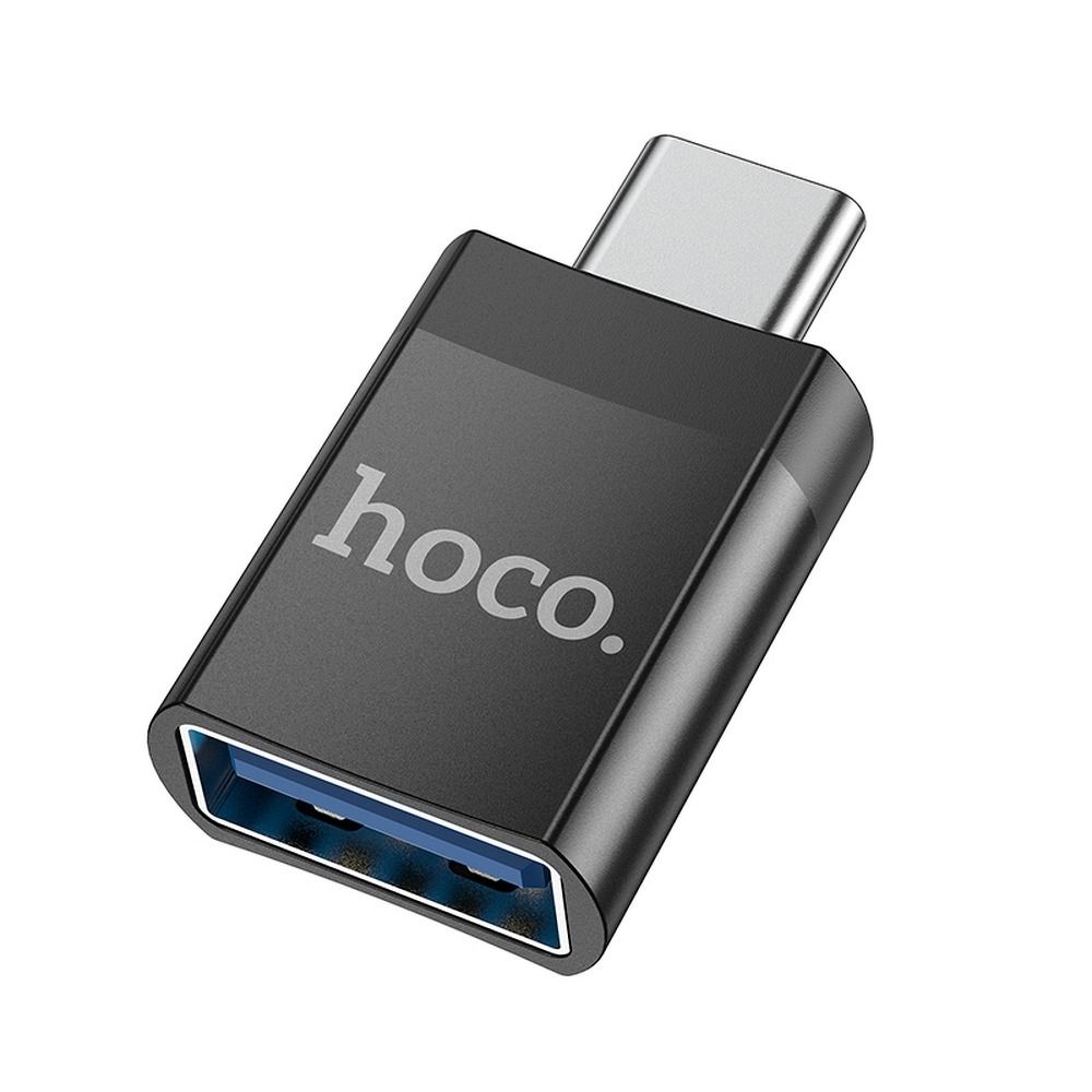 HOCO OTG Type C (férfi) – USB A (női) adapter UA17 fekete