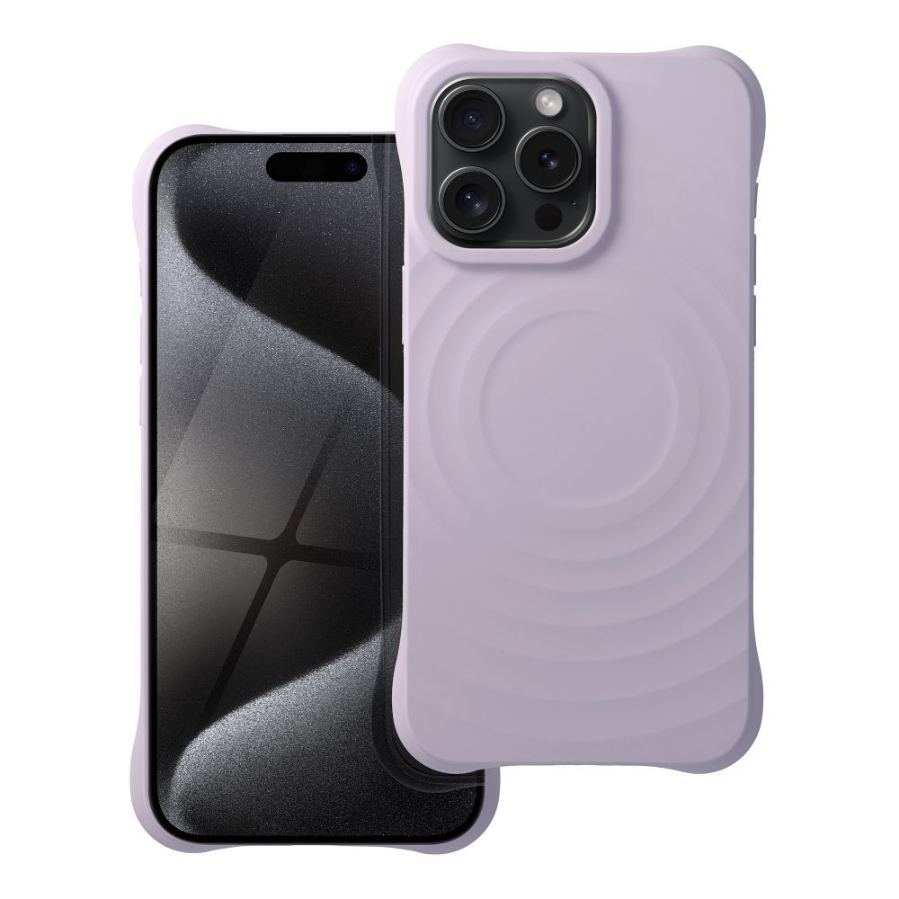 Silicone Zephyr Mag Cover kompatibilis MagSafe-vel az IPHONE 15 PRO MAX-hoz lila