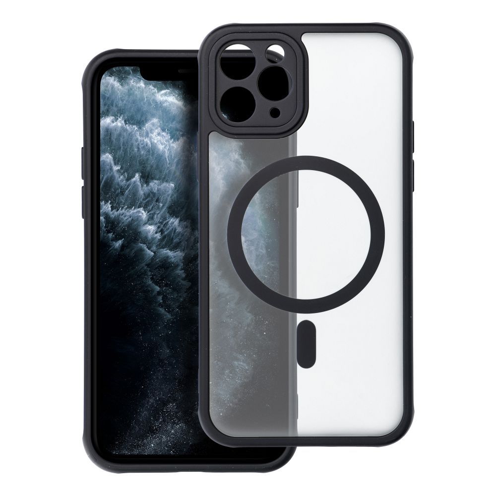 Teljes Matt Mag Cover tok MagSafe kompatibilis IPHONE 11 Pro-hoz fekete