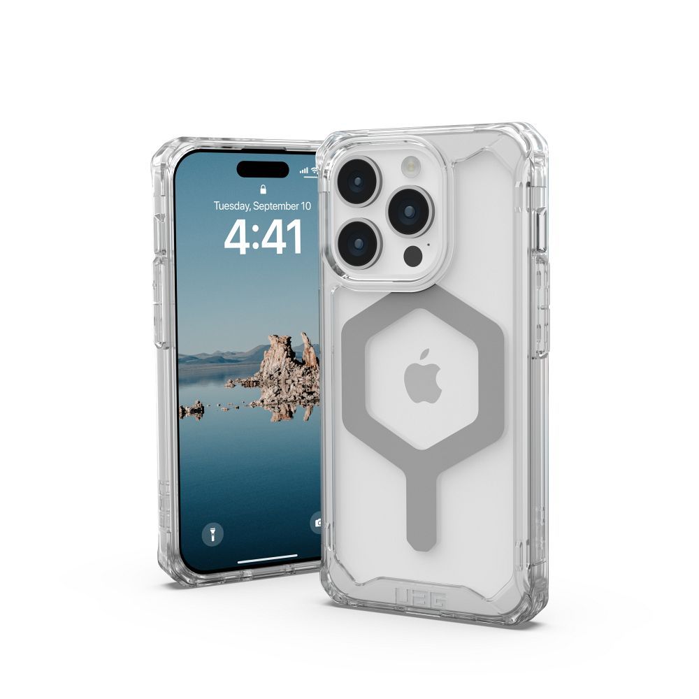 ( UAG ) Urban Armor Gear Plyo Magsafe kompatibilis IPHONE 15 PRO-hoz, jég ezüst