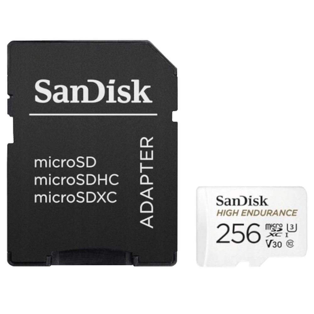 SANDISK microSD memória kártya 256GB 100MB/s Class 10 SD adapterrel