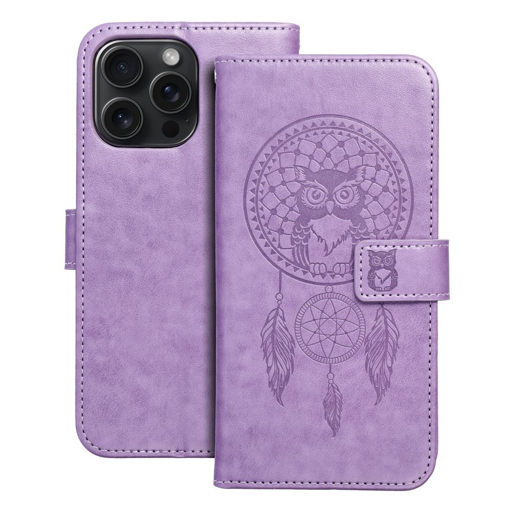 MEZZO könyvtok IPHONE 15 Pro Max dreamcatcher lila