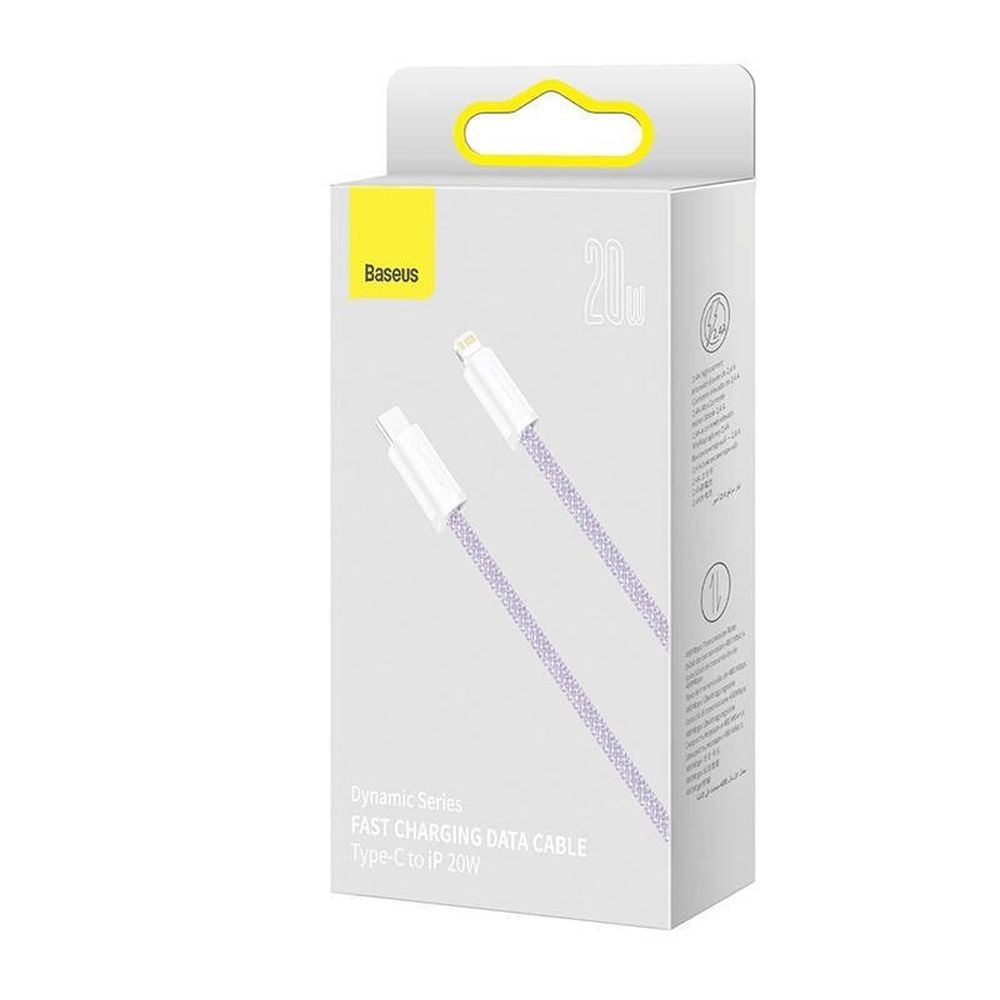 BASEUS kabel Typ C do Lightning PD 20W Dynamic CALD000105 2 m fiolet