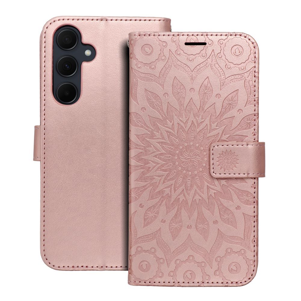 MEZZO könyvtok SAMSUNG A35 5G mandala rózsaarany