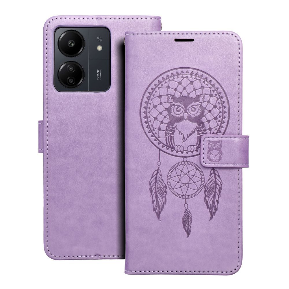 MEZZO könyvtok XIAOMI Redmi 13C / POCO C65 álomfogó lila