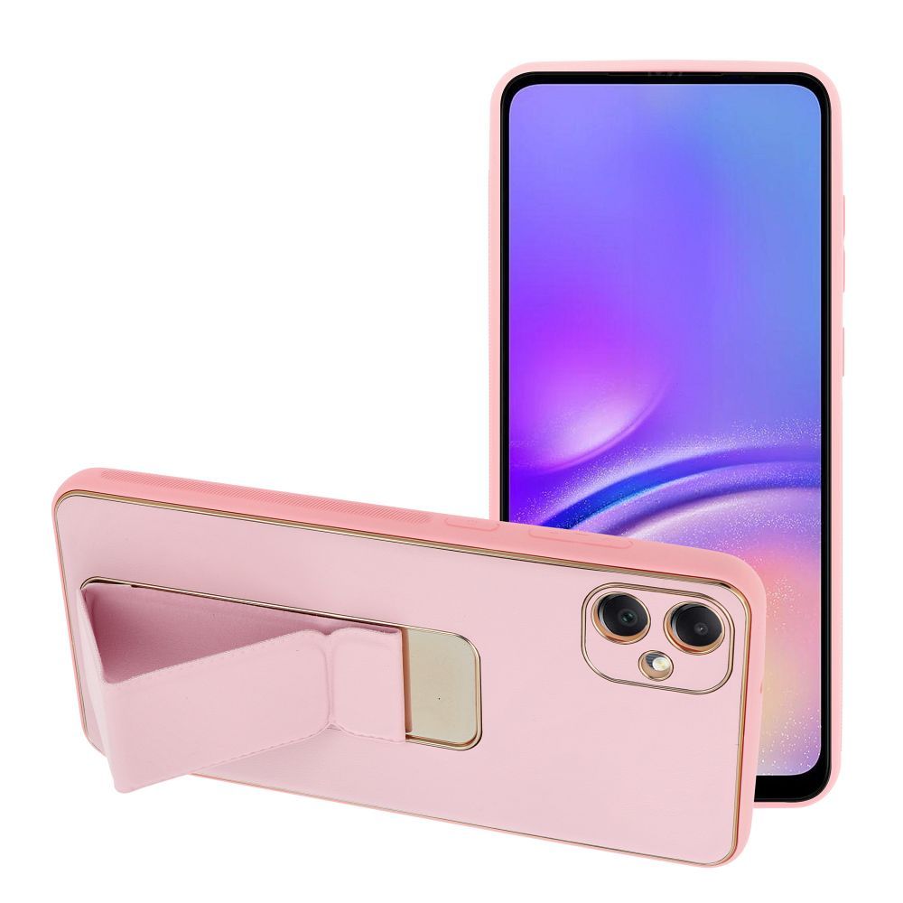 BŐR TOK KICKSTAND SAMSUNG A05-hoz rózsaszín