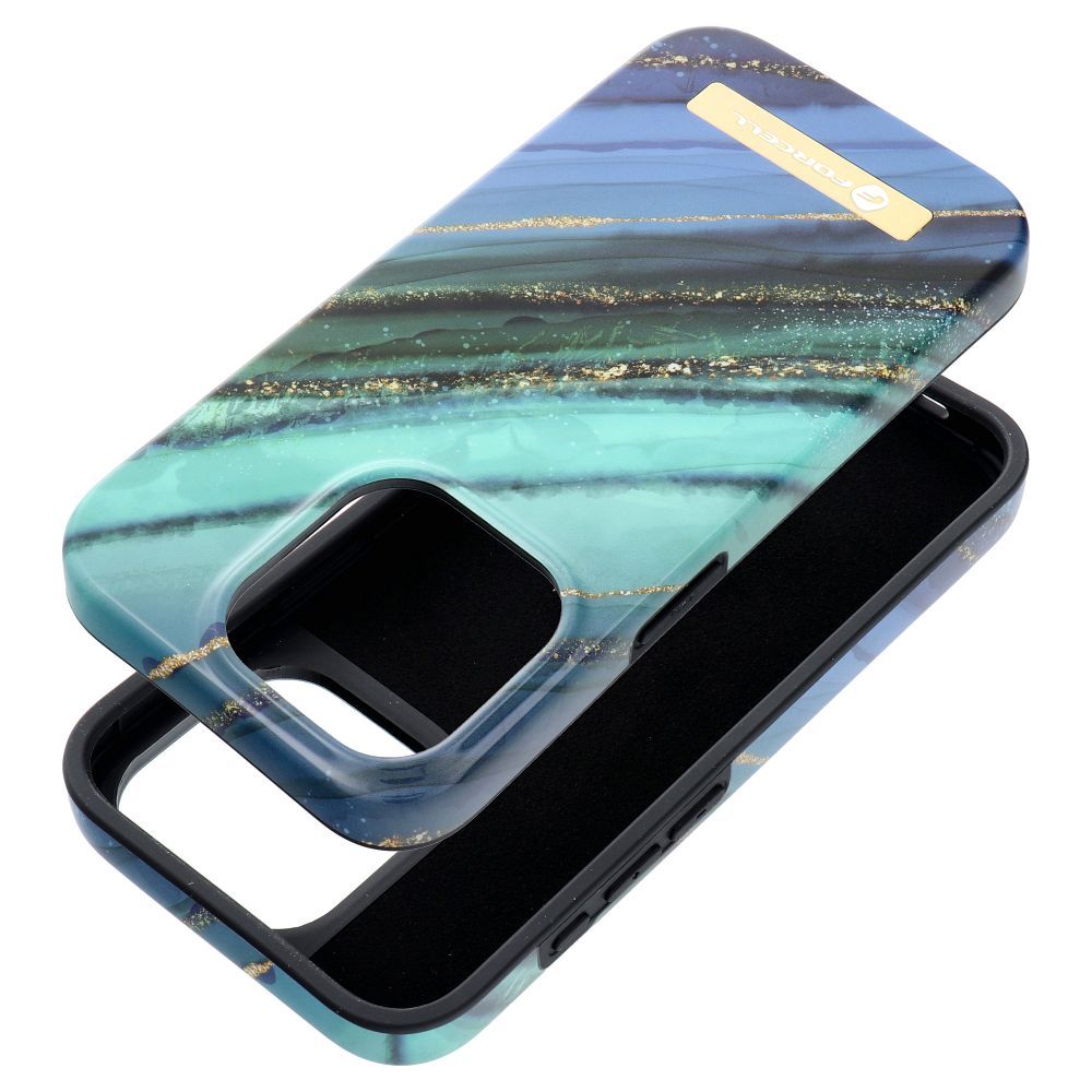 FORCELL F-PROTECT Mirage tok MagSafe kompatibilis IPHONE 15 PRO jade márvány