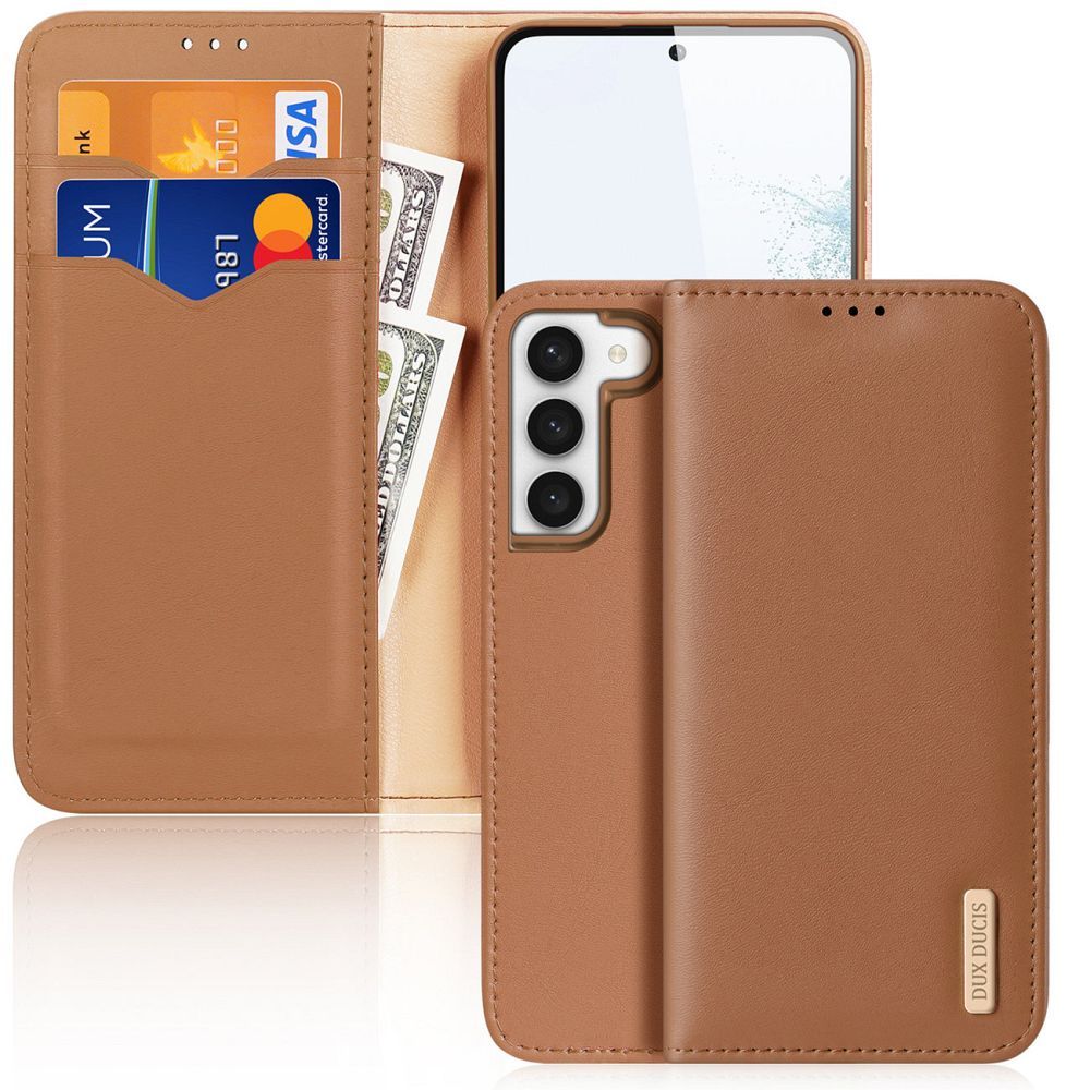 DUX DUCIS pénztárca tok HIVO SAMSUNG S24 Ultra számára barna