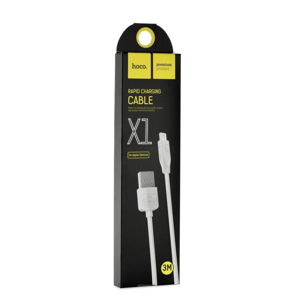 HOCO kábel USB A to Lightning 2,1A X1 3 m fehér