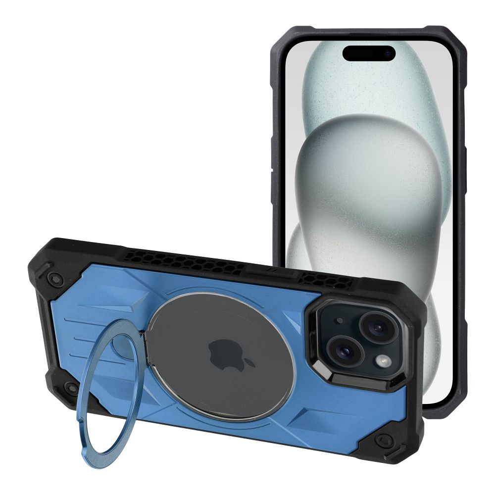 ARMOR MAG COVER case compatible with MagSafe for IPHONE 15 blue