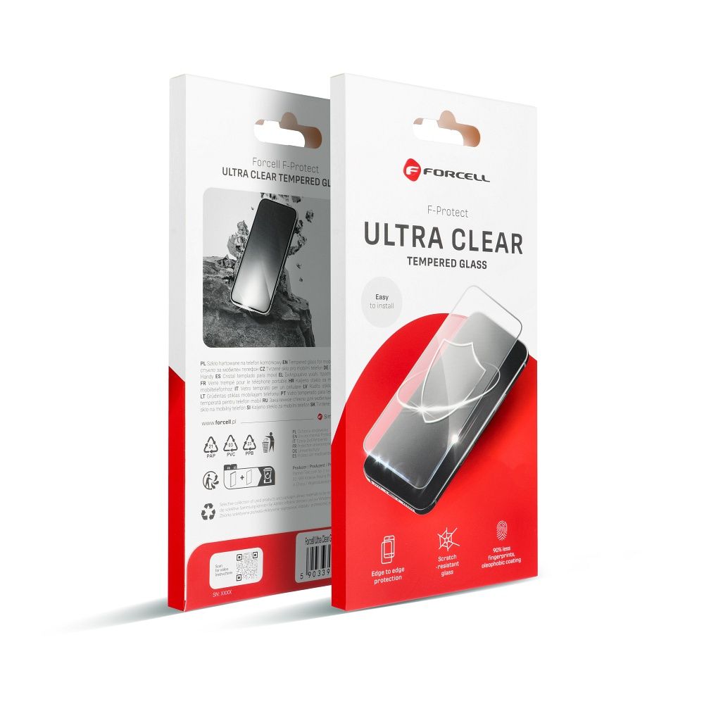 Forcell Ultra Clear Glass – iPhone 13 Pro / 14 fekete