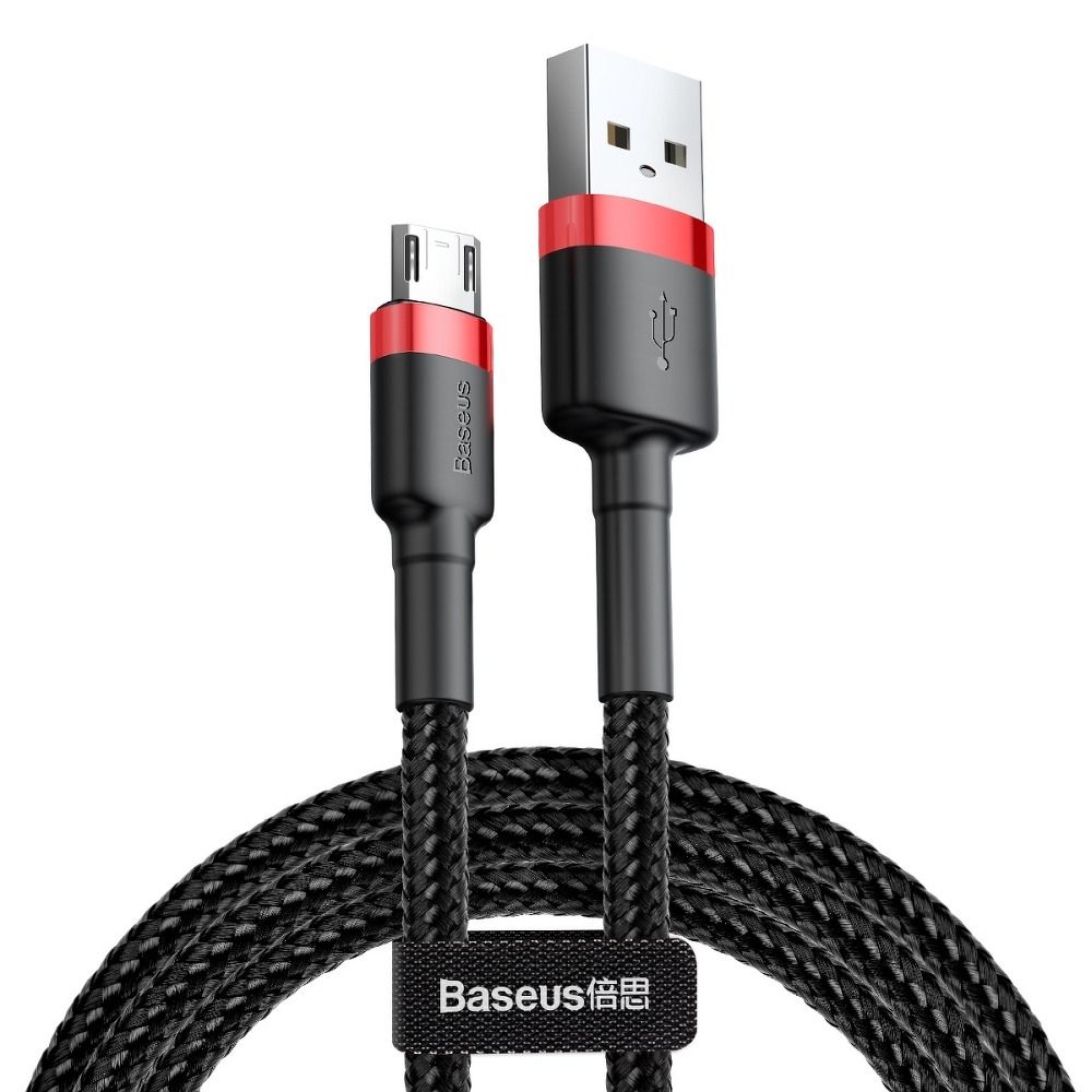 BASEUS USB A to Micro USB kábel 2,4A Cafule CAMKLF-B91 1 m fekete piros