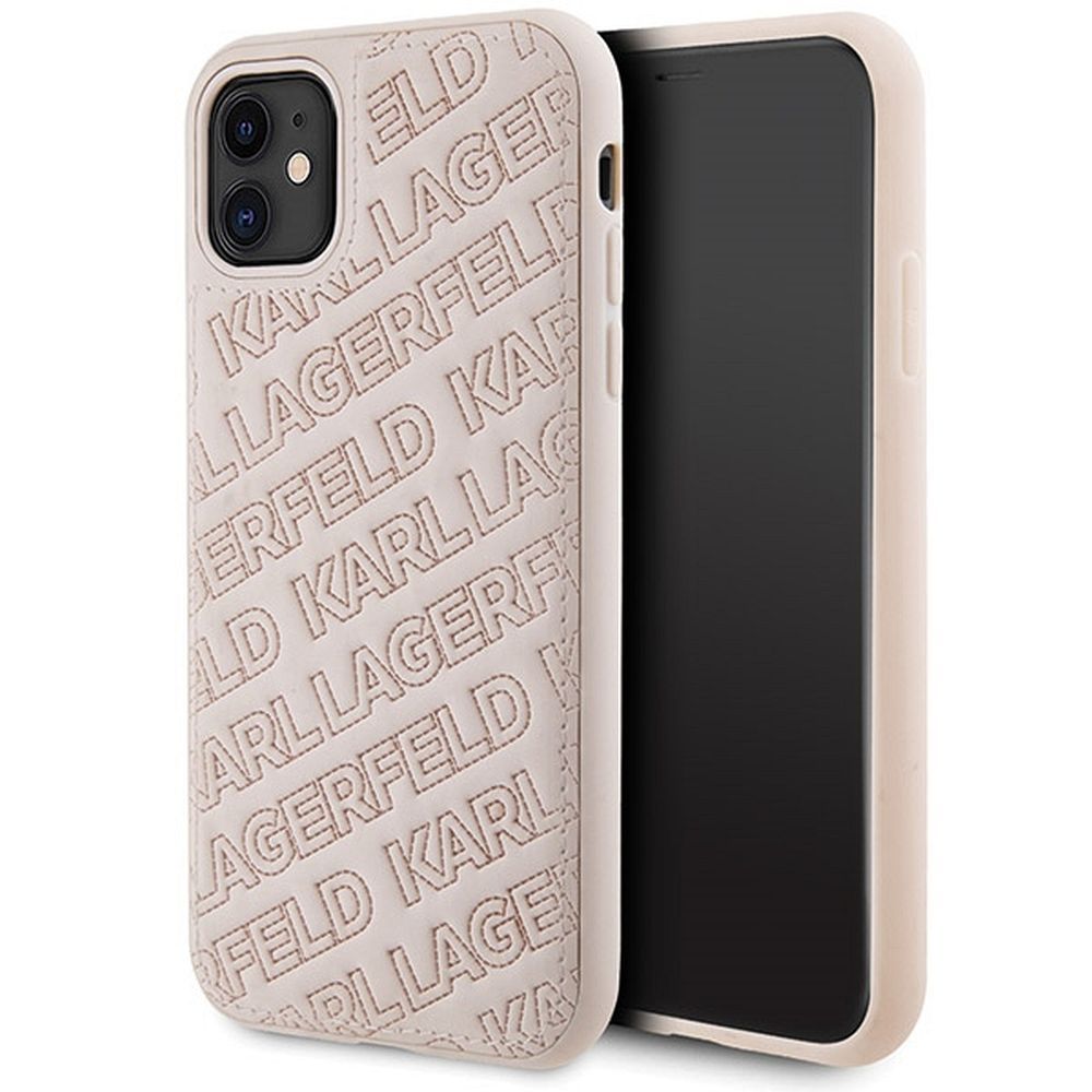 KARL LAGERFELD tok IPHONE 11 KLHCN61PQKPMP iPhone 11-hez (Quilted K Minta) rózsaszín