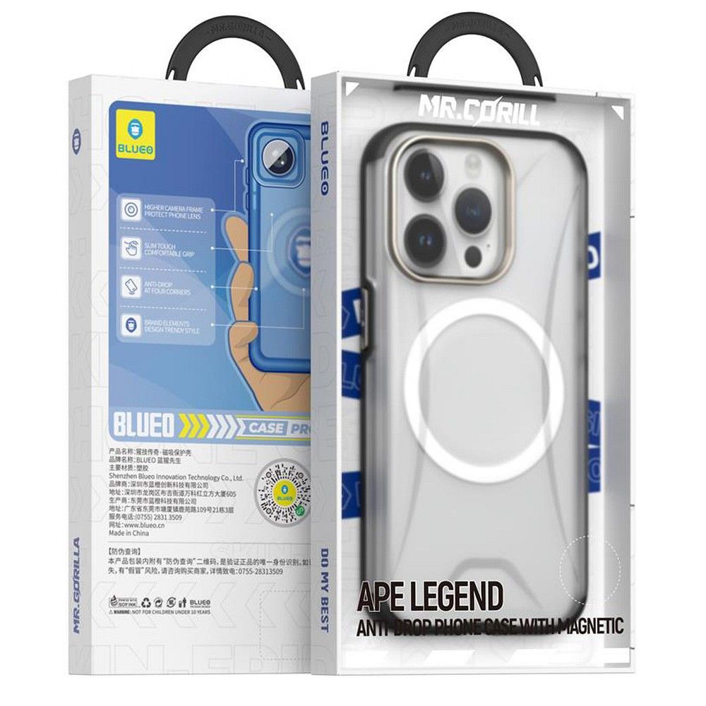BLUEO APE Legend Anti-Drop Phone Case – Apple iPhone 16 Pro fekete