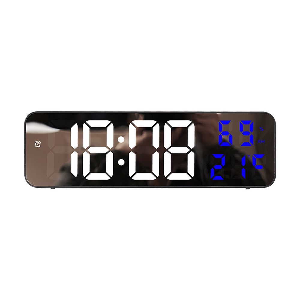 Elektronikus falióra dátummal és hőmérséklettel, kék MDBLC