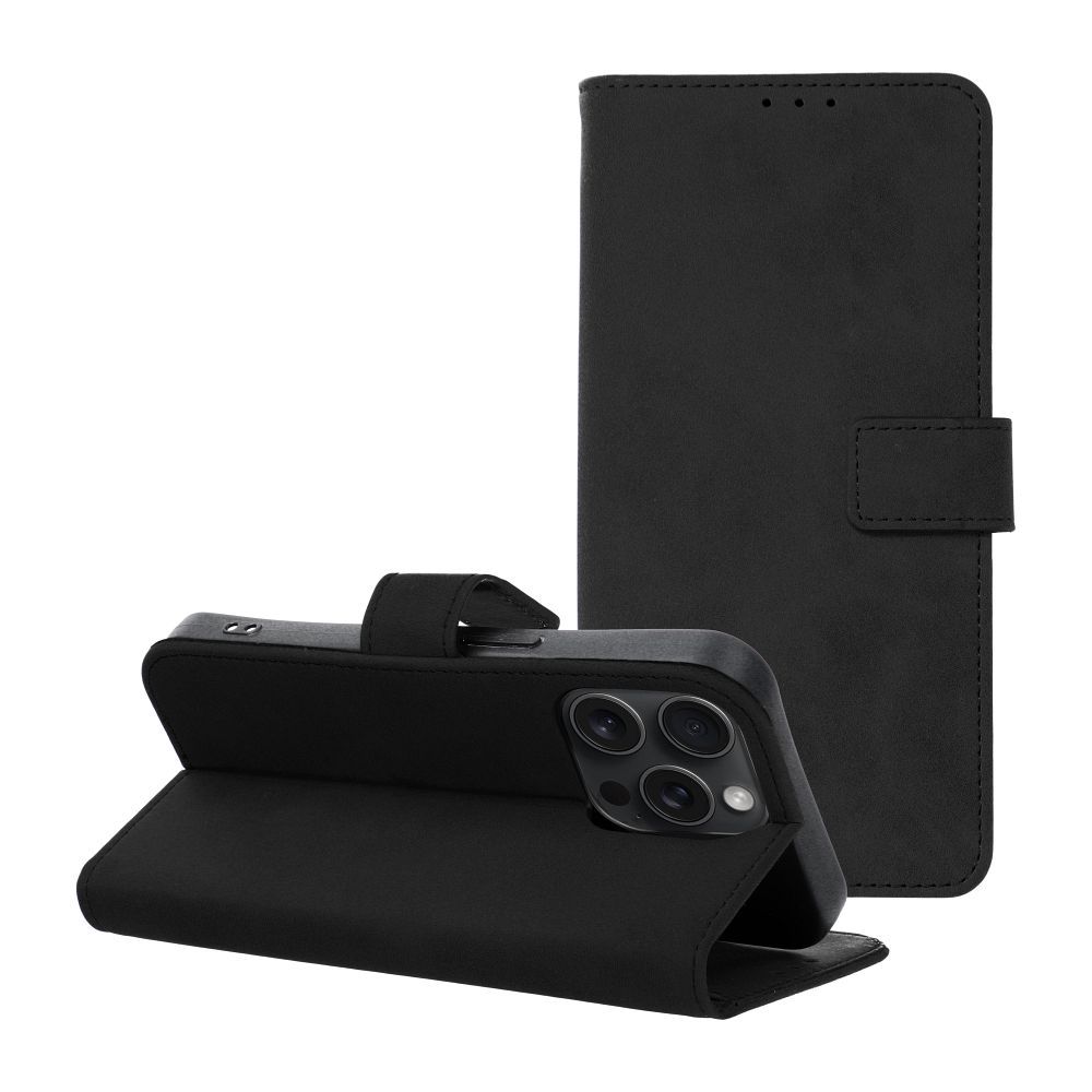 TENDER könyvtok IPHONE 15 Pro-hoz fekete