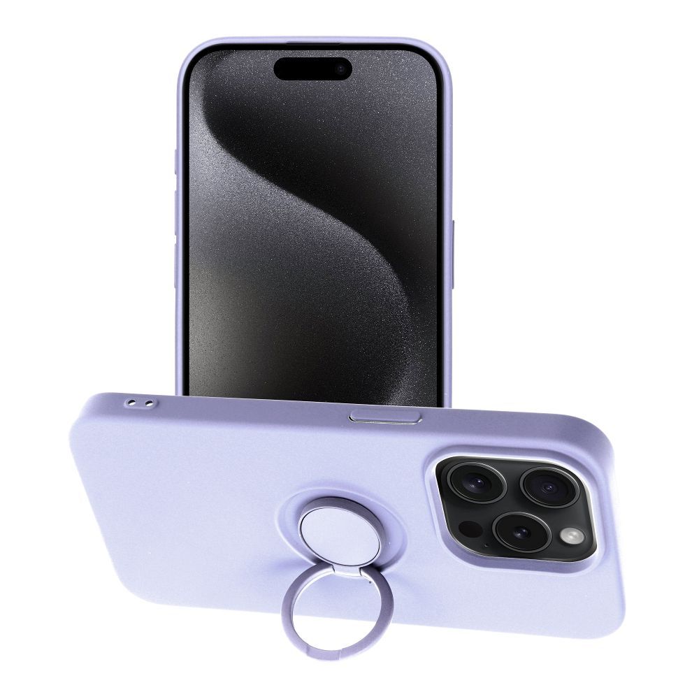 SILIKON GYŰRŰ tok IPHONE 15 Pro lila