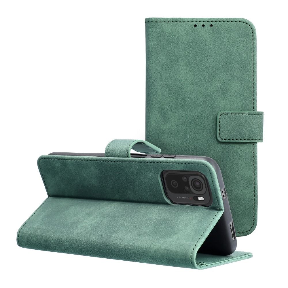 TENDER könyvtok XIAOMI Note 10 / 10S zöld