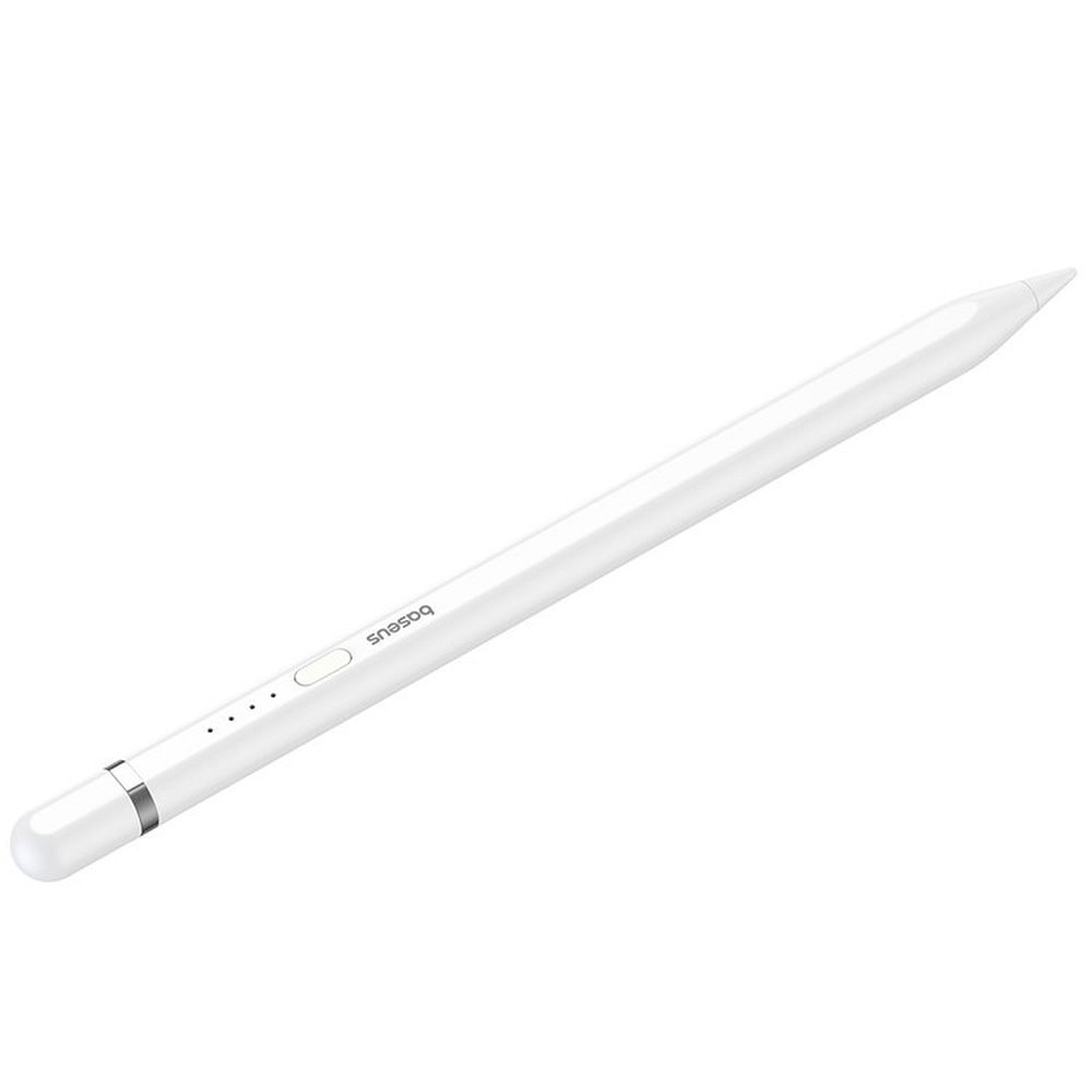 BASEUS aktív univerzális kapacitív toll vezeték nélküli töltéssel, iPad-hez kompatibilis + USB A – Lightning kábel 130 mAh Smooth Writing 2 Lite P80015806211-02/BS-PS030 fehér