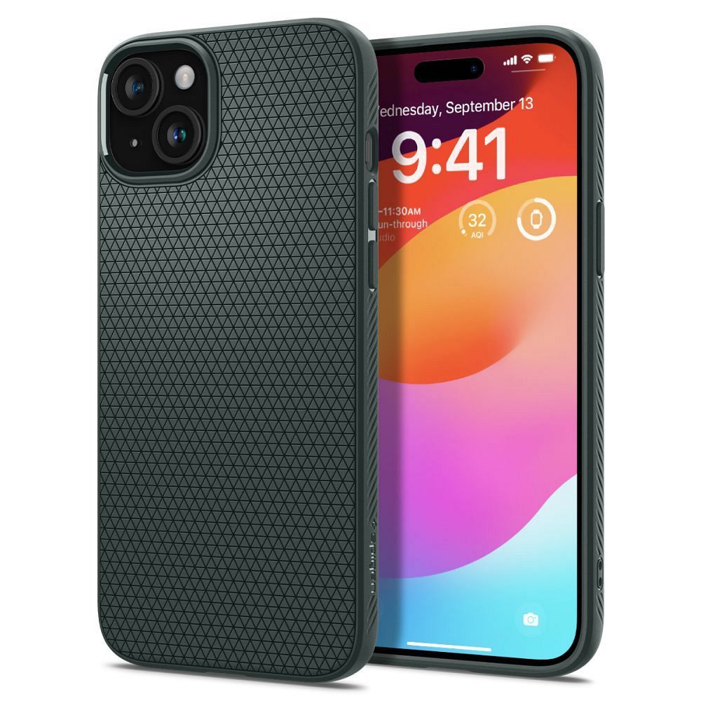 SPIGEN Liquid Air tok IPHONE 15 mélyzöld