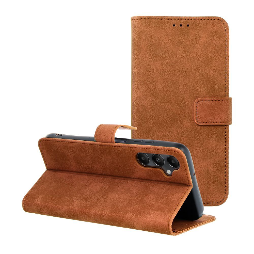 TENDER könyvtok SAMSUNG A05s-hez barna