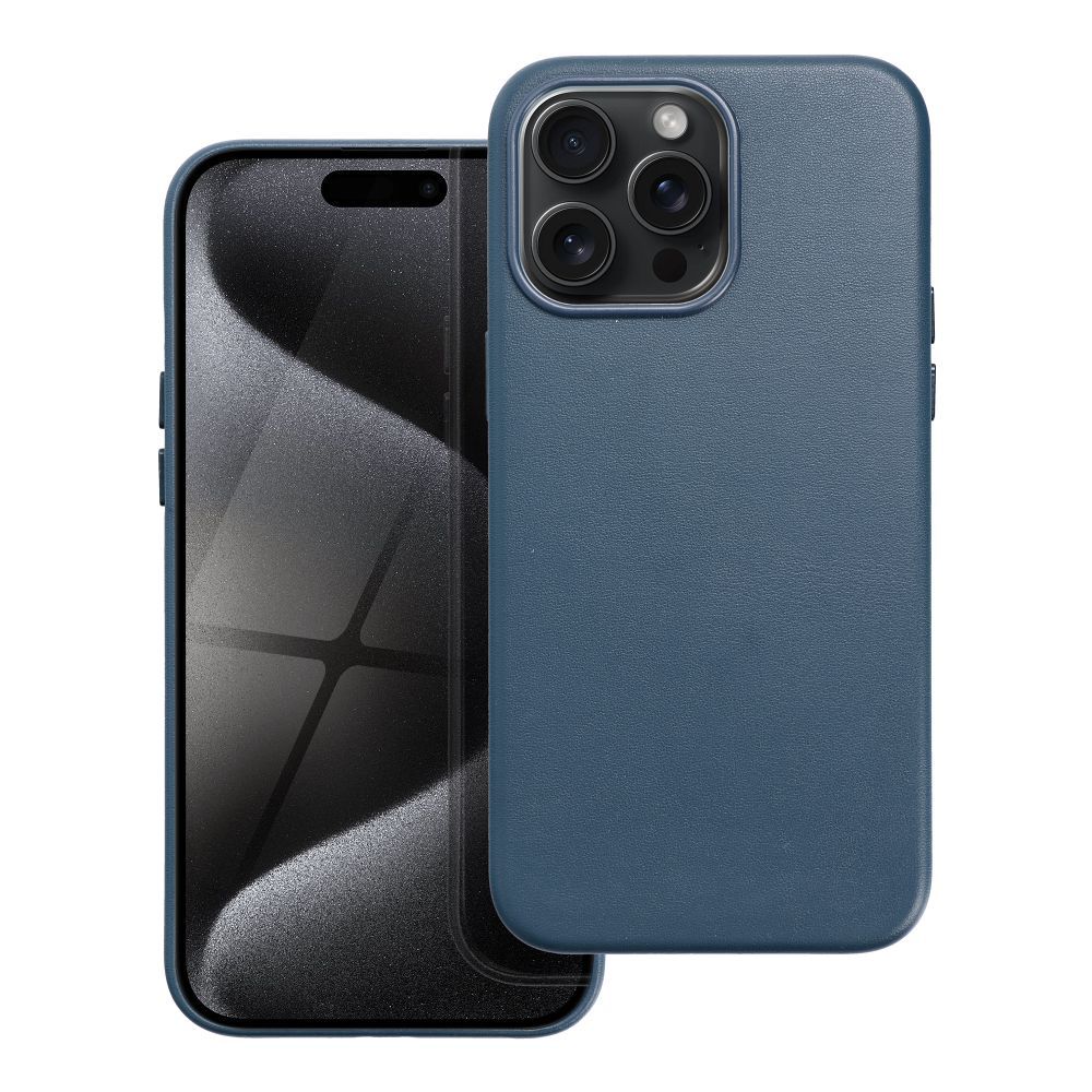 Bőr MAG COVER tok IPHONE 15 Pro Max indigo kék