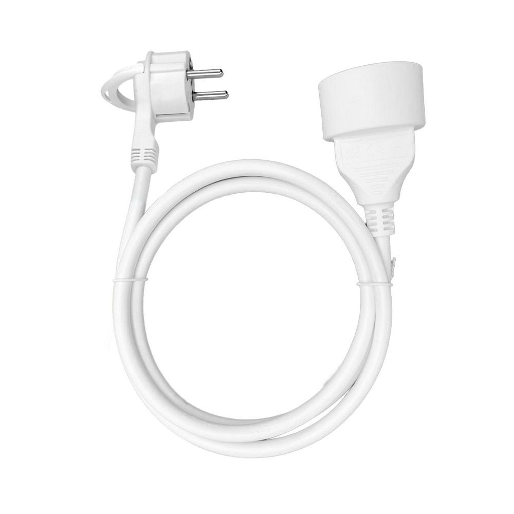 Hosszabbító kábel 1x2P+Z aljzattal, lapos dugóval és PVC kábellel H05VV-F 3×1.5mm², 230VAC/16A, 3m hosszú (OR-AE-13194/3M)