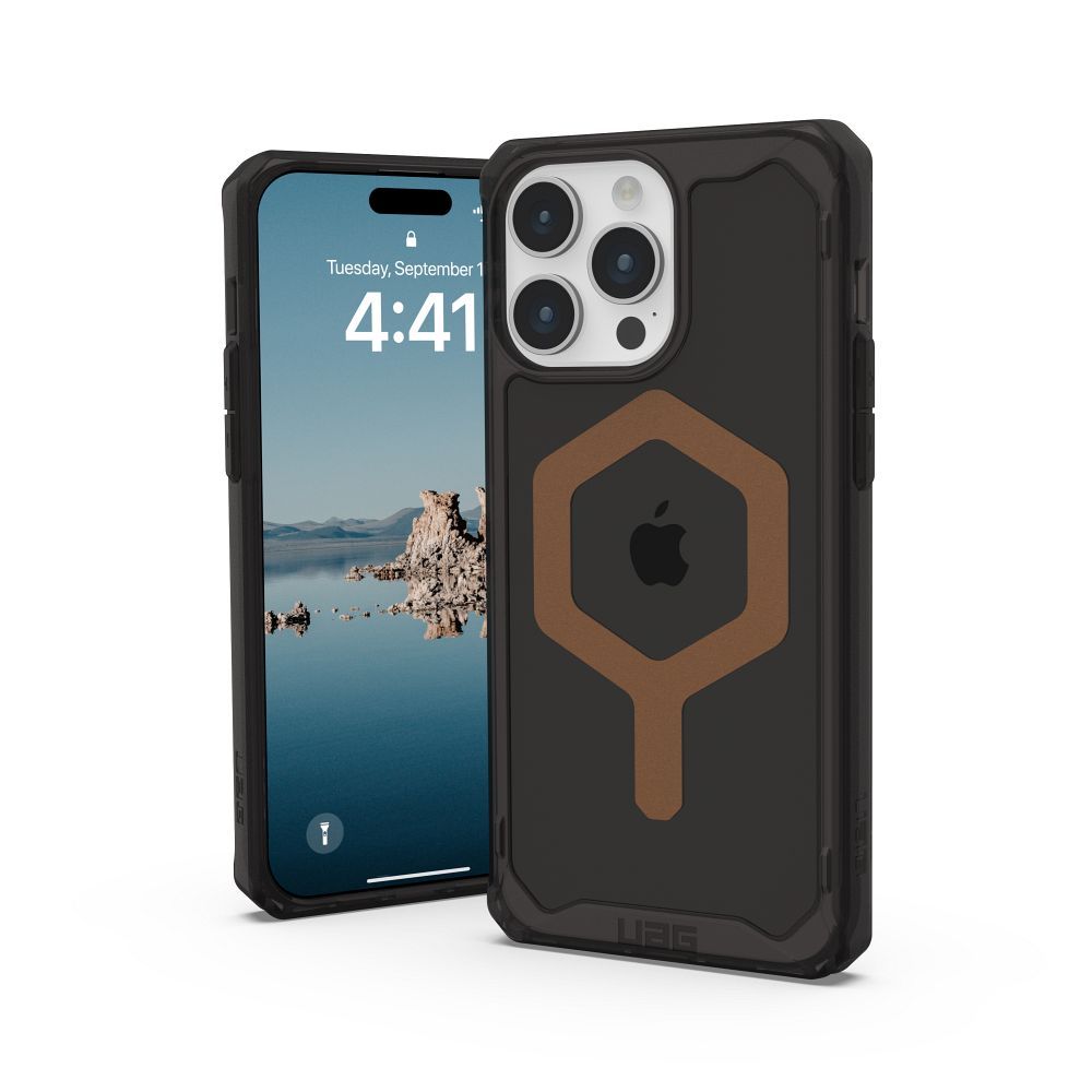 (UAG) Urban Armor Gear Plyo tok Magsafe kompatibilitással IPHONE 15 PRO MAX jég bronz