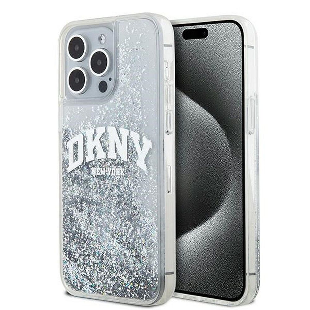 DKNY tok IPHONE 15 Pro Max DKHCP15XLBNAET (DKNY HC Liquid Glitters W/Arch Logo) fehér