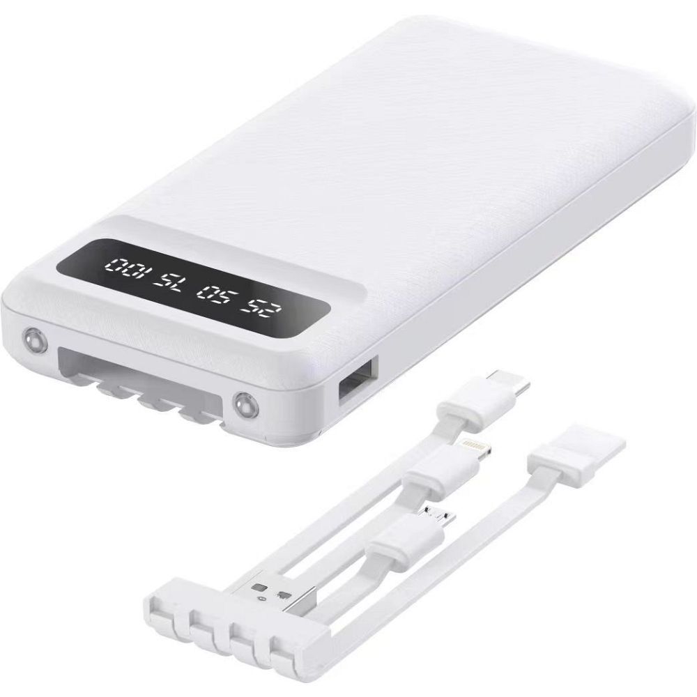 PAVAREAL 10 000mAh Power Bank + 4in1 kábel PA-G08 fehér