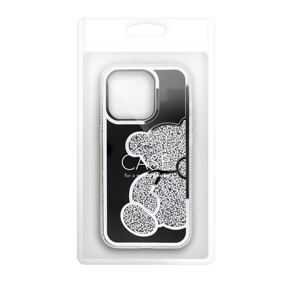 Futerał TEDDY BEAR do IPHONE 16 srebrny