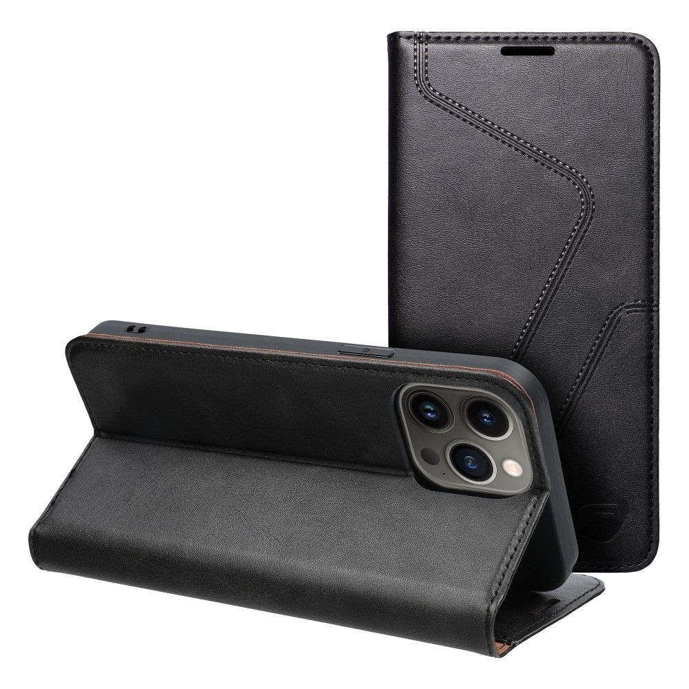FORCELL F-PROTECT RFID Blokkoló könyv tok IPHONE 13 Pro Max fekete
