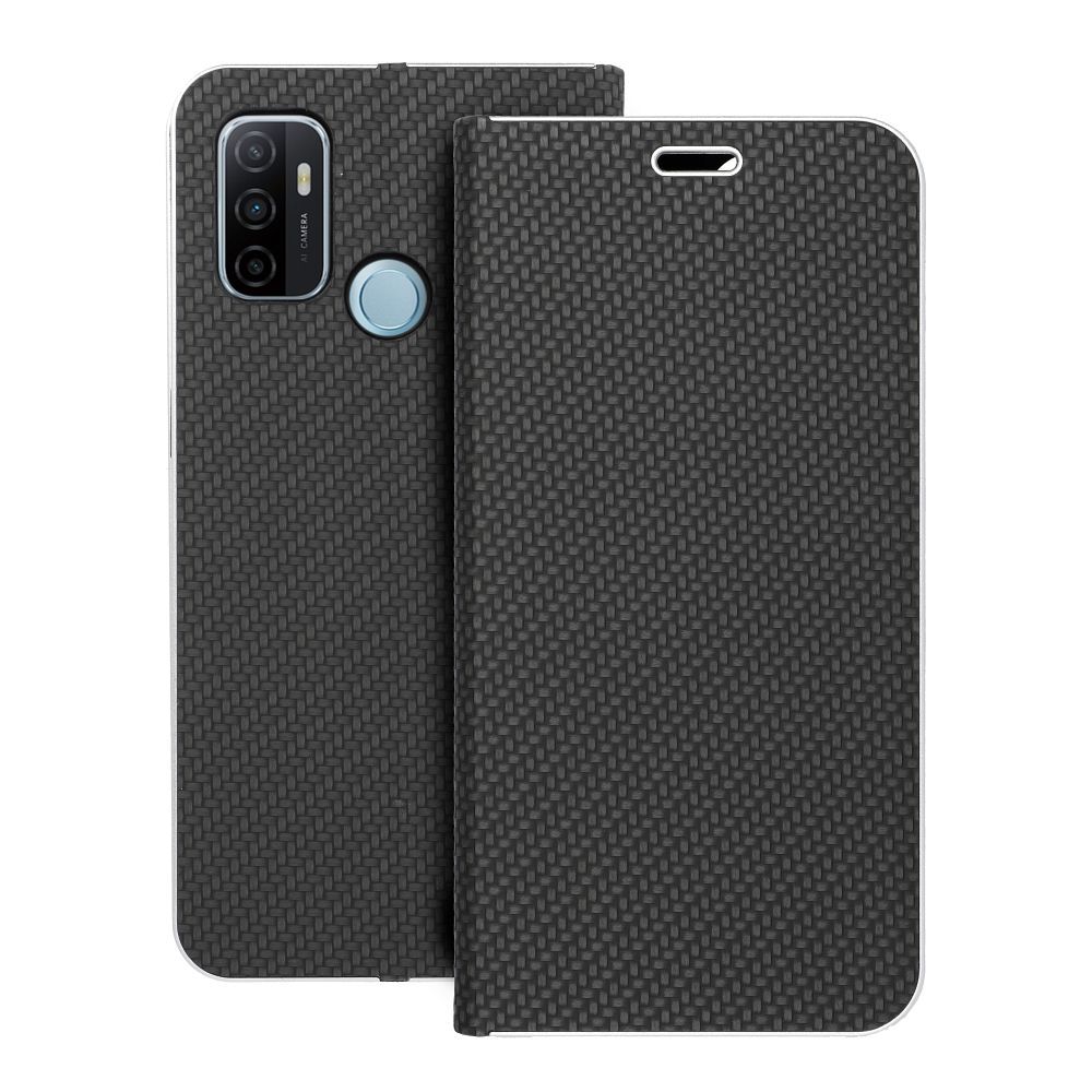 LUNA Book Carbon for OPPO A53 2020 / A53s fekete