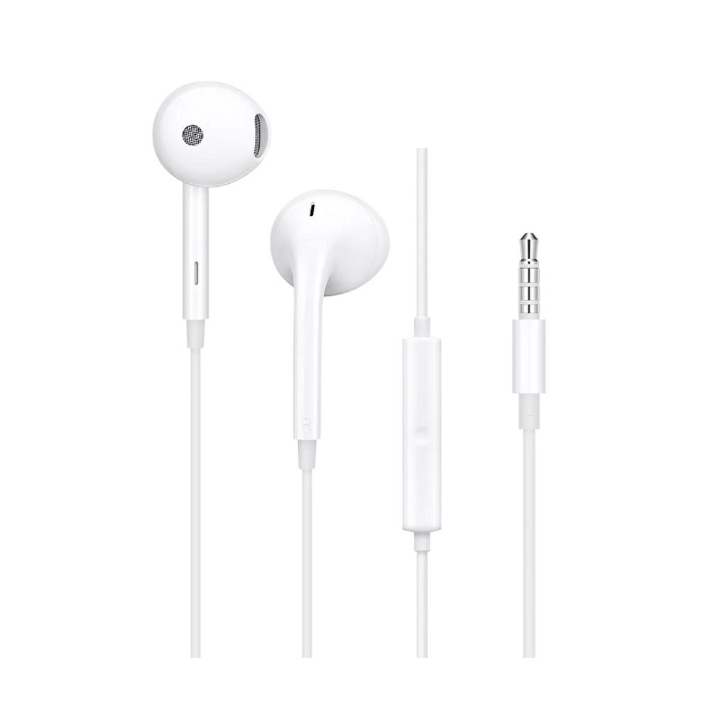 OPPO original wire earphones Jack 3,5 mm with microphone MH135 white bulk