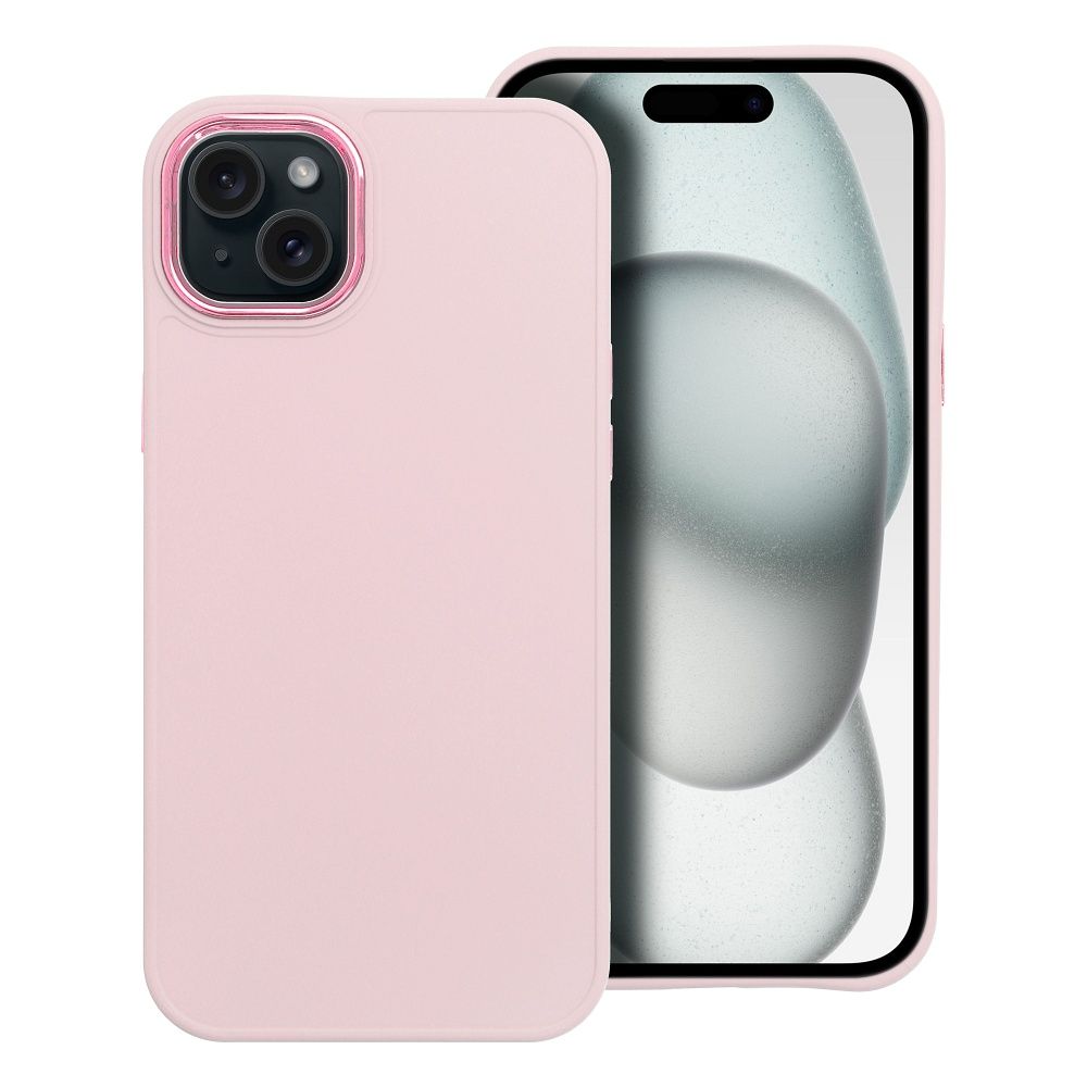 FRAME tok IPHONE 15 Plus púder rózsaszín