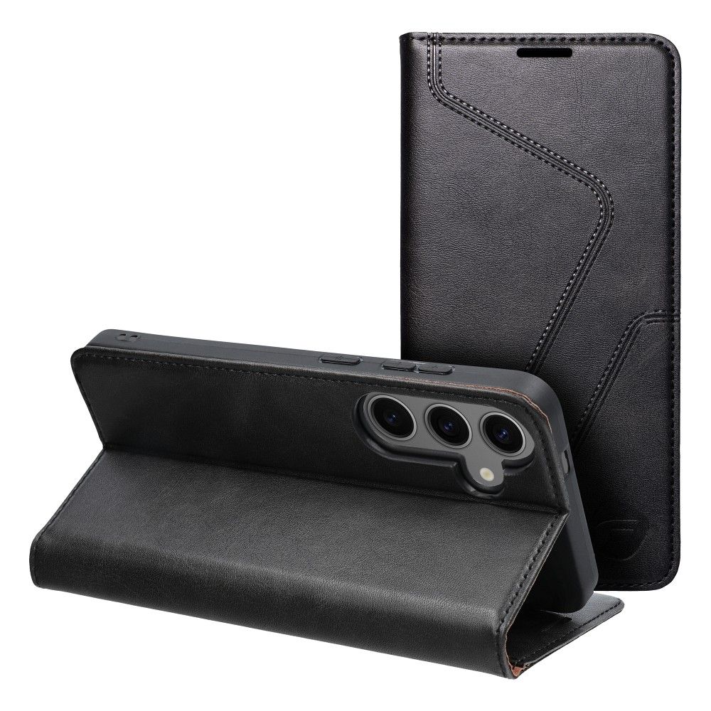 FORCELL F-PROTECT RFID Blokkoló könyv tok SAMSUNG S24 Plus számára fekete