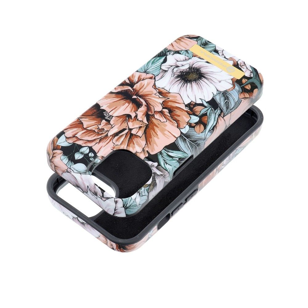 FORCELL F-PROTECT Mirage tok MagSafe kompatibilis IPHONE 15-höz – virágos mintás