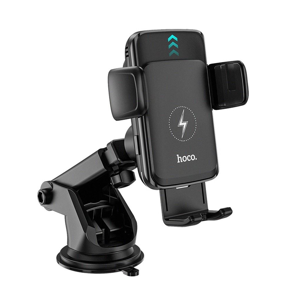 HOCO autós tartó vezeték nélküli töltéssel automatikus érzékelő 15W Smart S35 fekete