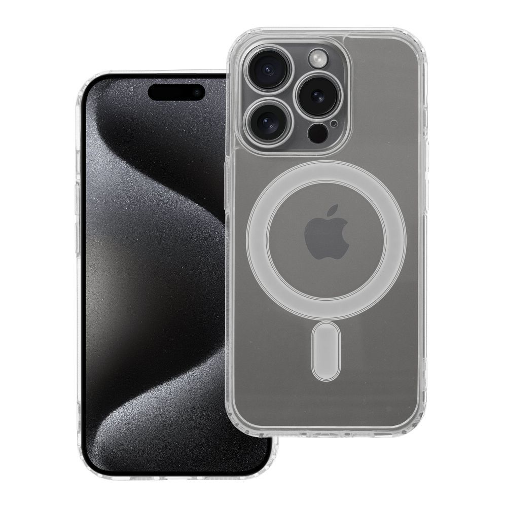 CLEAR MAG COVER tok kamera védelemmel, MagSafe kompatibilis IPHONE 15 PRO-hoz, átlátszó