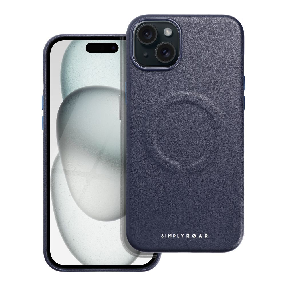 Roar Leather Mag Case – iPhone 15 Plus navy