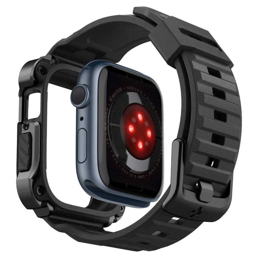 SPIGEN Tough Armor „PRO” tok APPLE Watch 7 / 8 / 9 (45 mm) fém fekete