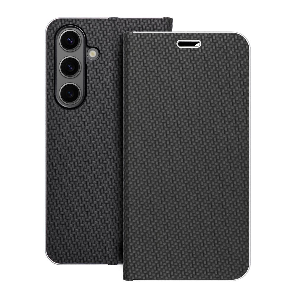 LUNA Book Carbon for SAMSUNG S24 fekete