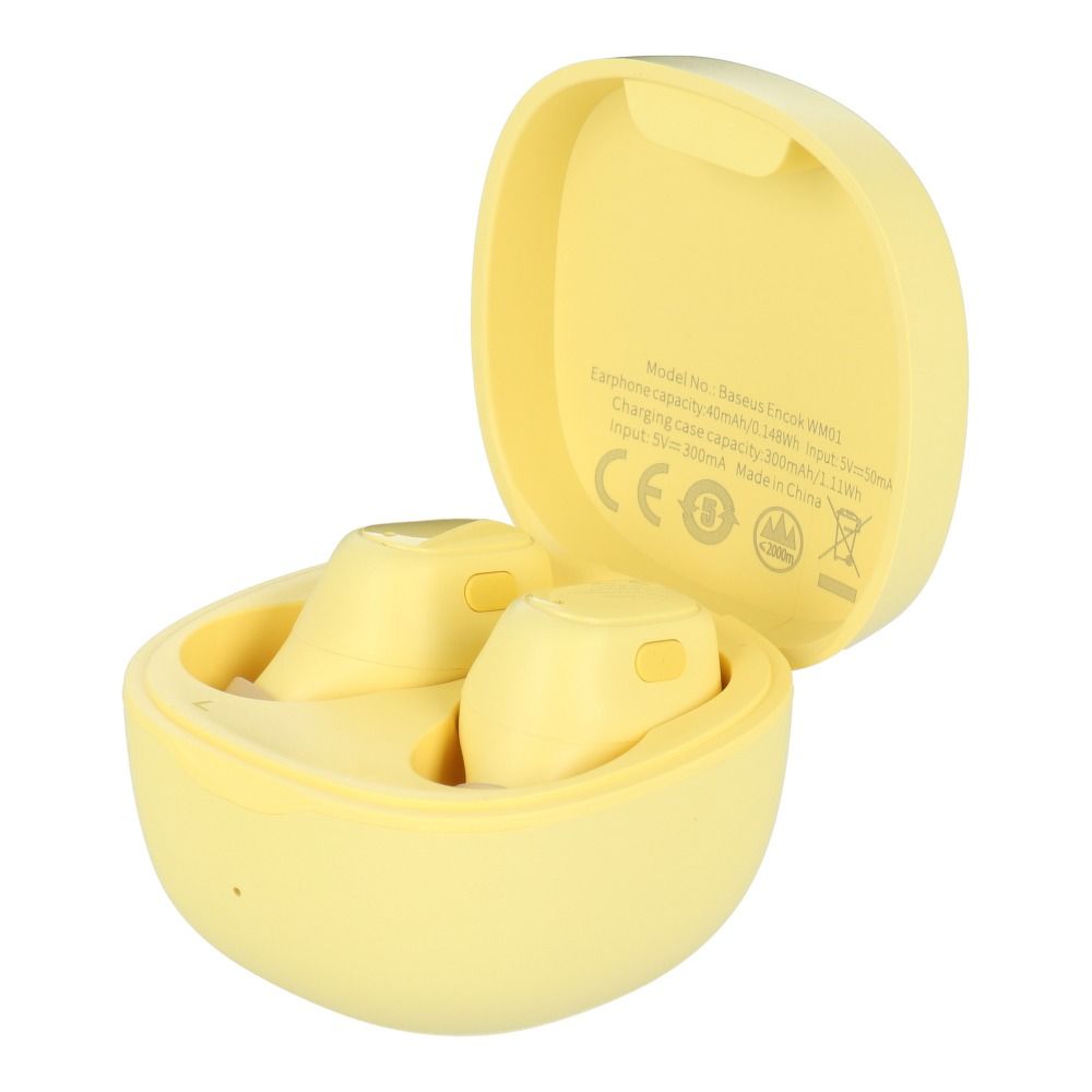 BASEUS Encok True Wireless Fülhallgató WM01 sárga NGWM01-0Y