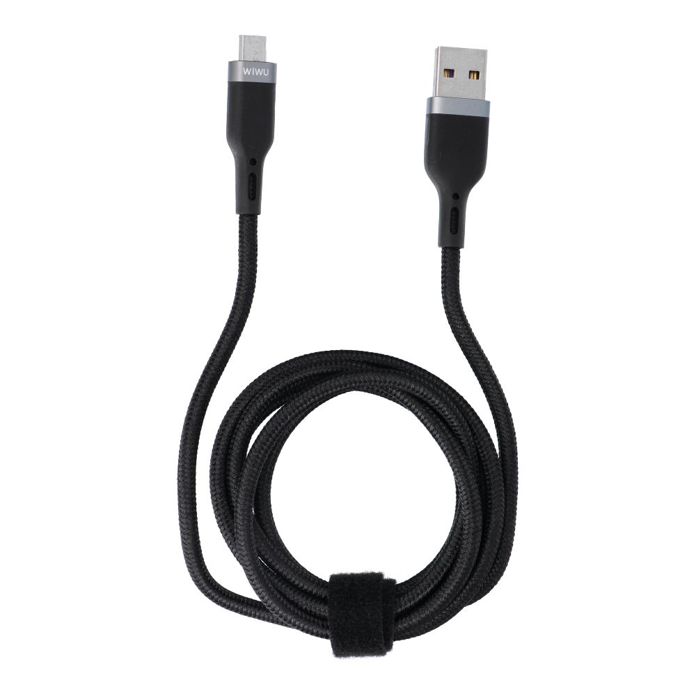WiWU – Platinum Series Data Cable Wi-C019 USB A to Micro USB 3A 1,2m – fekete