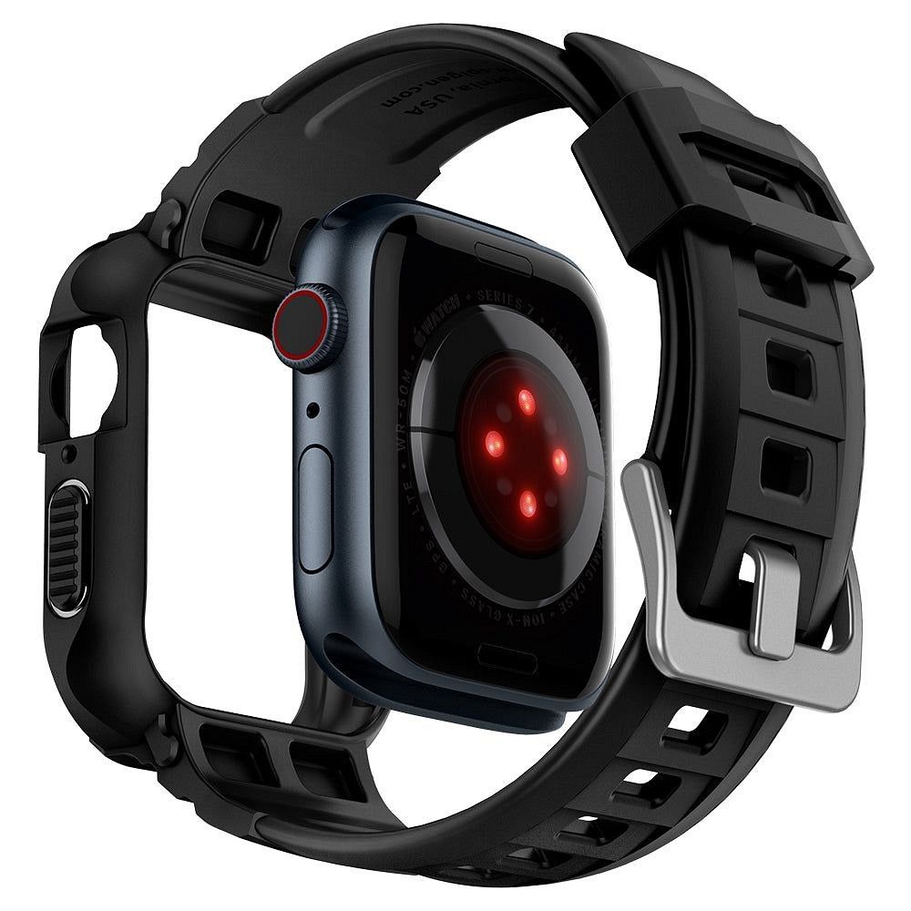 SPIGEN Rugged Armor „PRO” tok APPLE Watch 4 / 5 / 6 / 7 / 8 / 9 / SE (40 / 41 mm) fekete