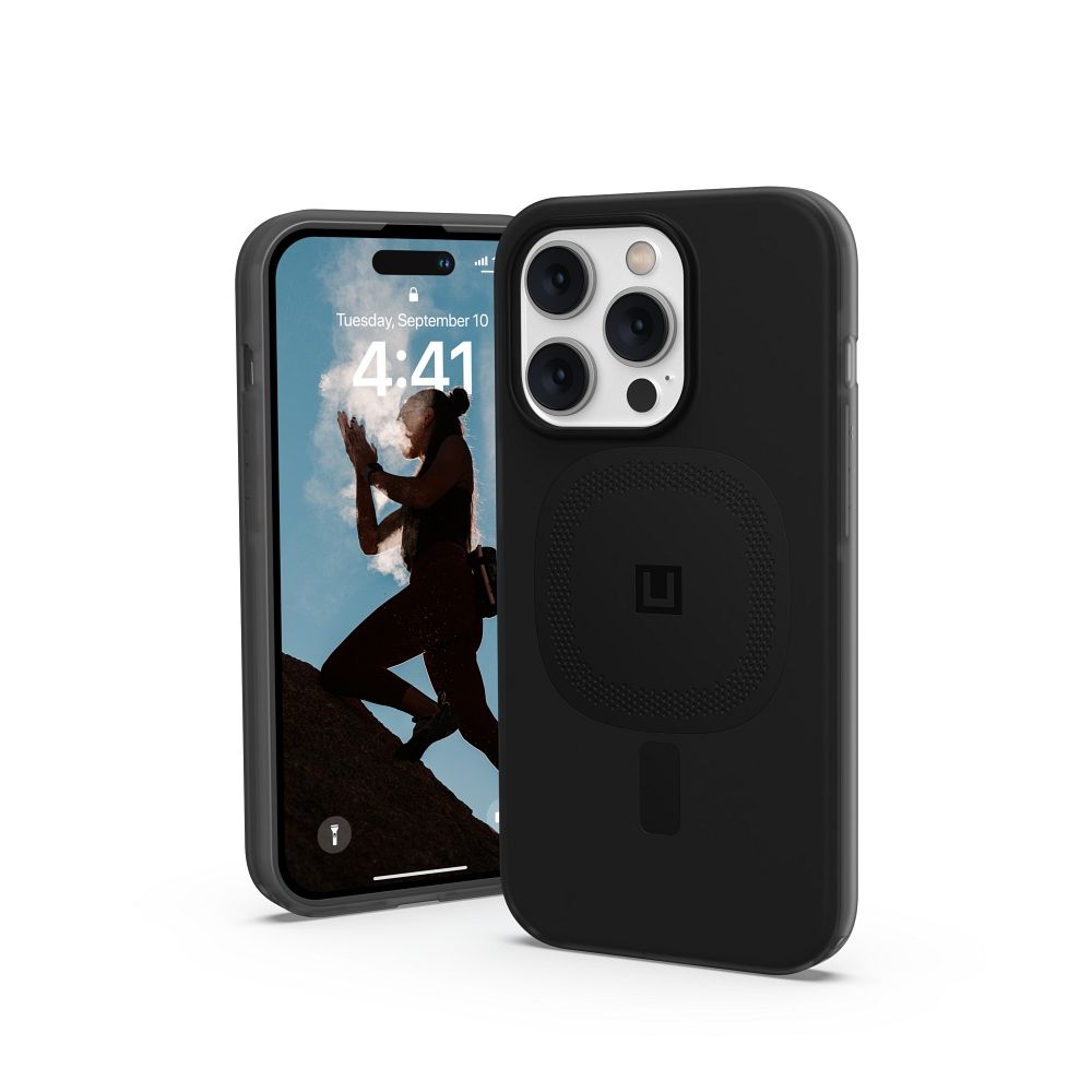 (UAG) Urban Armor Gear Lucent 2.0 [U] tok IPHONE 14 PRO MAX-hoz, MagSafe kompatibilis, fekete
