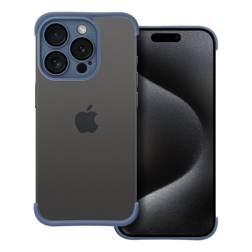 MINI BUMPERS tok kamera sziget védelemmel IPHONE 15 Pro kék