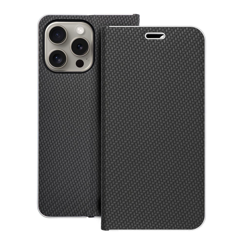 LUNA Book Carbon az IPHONE 15 Pro Max-hoz fekete