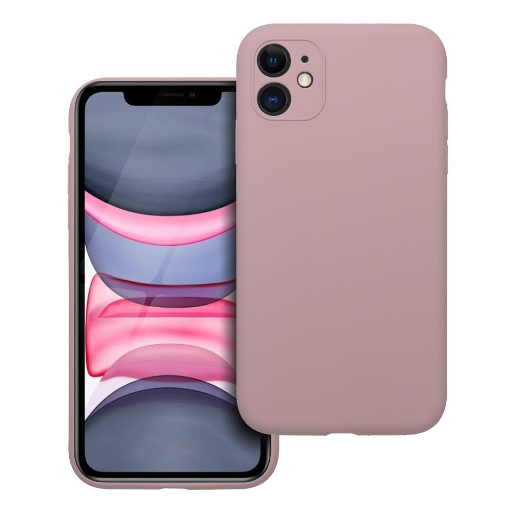SILIKON tok 2mm IPHONE 11-hez, homok rózsaszín